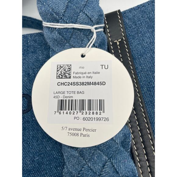 $2K BRAND NEW CHLOE LARGE WOODY DENIM SUMMER TOTE BAG NWT AUTHENTIC - Picture 7 of 16